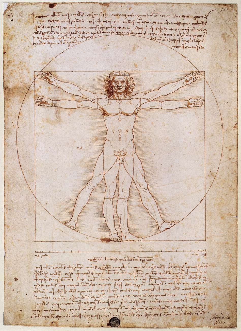 Vitruvian Man — Leonardo da Vinci, c.1490